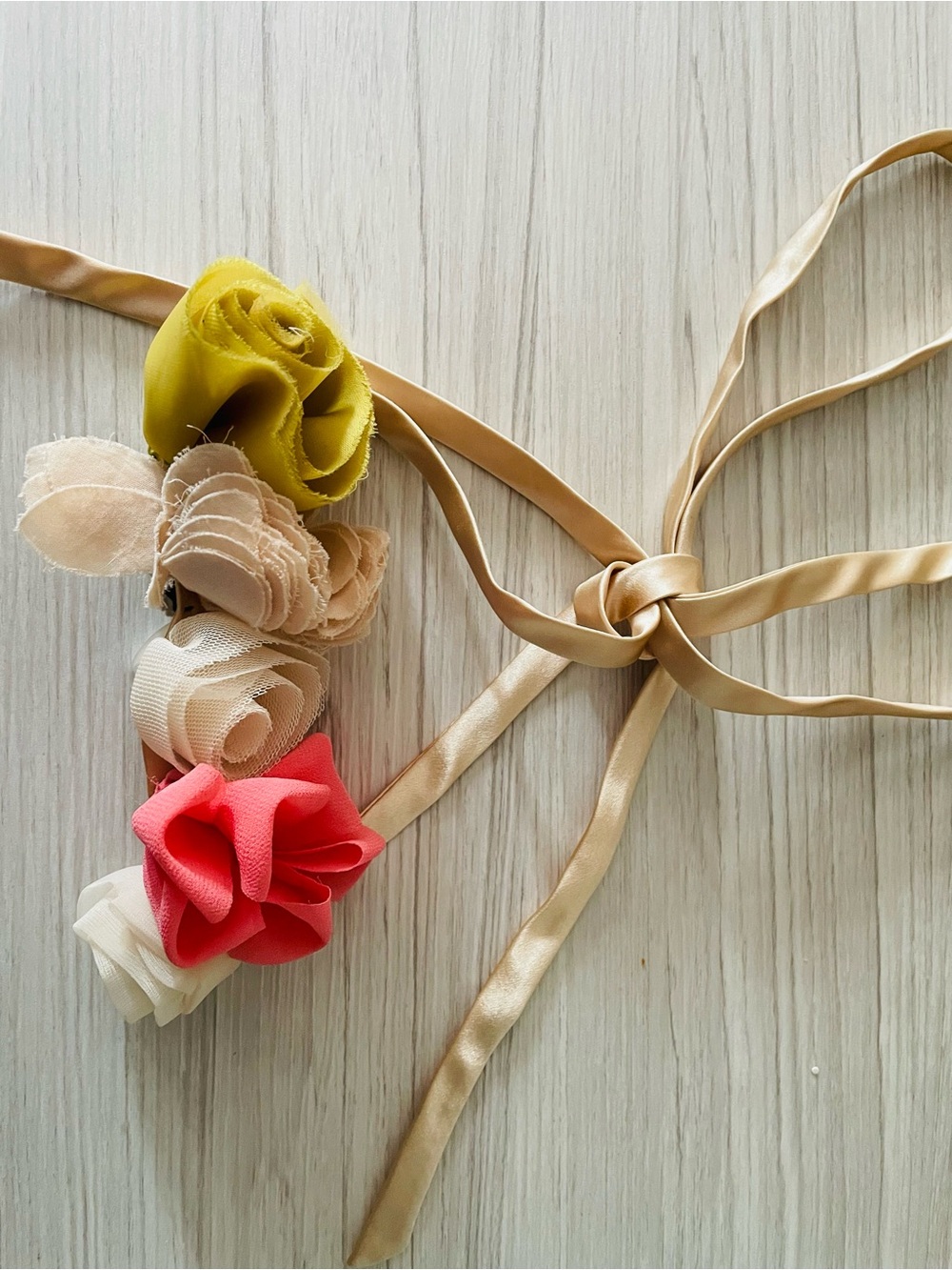 J.Crew 3D flower silk sash belt
